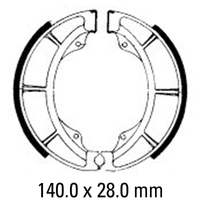 Ferodo Rear Brake Shoes for Suzuki RM250 1979-1980