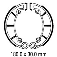 Ferodo Rear Brake Shoes for Kawasaki S3 400 1974-1975