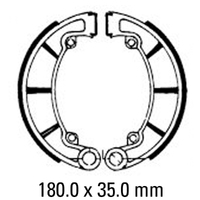 Ferodo Rear Brake Shoes for Kawasaki KVF400 (4x4) 1999-2002