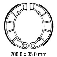 Ferodo Rear Brake Shoes for Kawasaki Z1-A (900) 1974