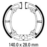 Ferodo Front Brake Shoes for Kawasaki KLF185 1985-1988