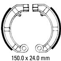 Ferodo Rear Brake Shoes for Vespa PX 150 2011-2017