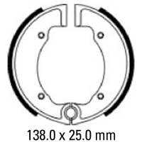 Ferodo Rear Brake Shoes for BSA 125 BANTAM D7 1948-1970