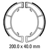 Ferodo Rear Brake Shoes for Triumph 650 T120 1966
