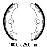 Ferodo Front Brake Shoes for Yamaha Big Bear 350 (2x4) (YFM350U) 1996-1998