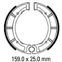 Ferodo Rear Brake Shoes for Yamaha YFB250 (Timberwolf) (2x4) 1992-1998