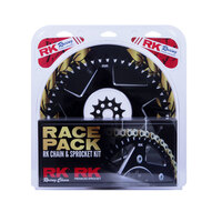 RK Chain Sprocket Kit Race Pack for Honda CR125R 2004-2008 13/49 Gold/Black