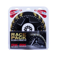 RK Chain Sprocket Kit Race Pack for Suzuki RMZ450 2013-2020 13/49 Gold/Black