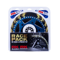 RK Chain Sprocket Kit Race Pack for Yamaha WR250F 2001-2020 13/49 Gold/Blue