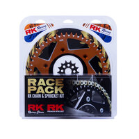 RK Chain Sprocket Kit Race Pack for KTM 125 SX 1993-2020 13/48 Gold/Orange