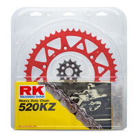 RK Chain Sprocket Kit Lite Pack for Honda CR125R 2004-2008 13/49 Red