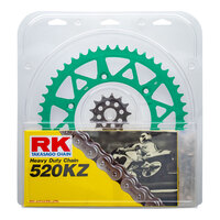 RK Chain Sprocket Kit Lite Pack for Kawasaki KX250/F 2019-2020 13/48 Green