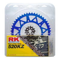 RK Chain Sprocket Kit Lite Pack 13/49 Blue 20-034-21B