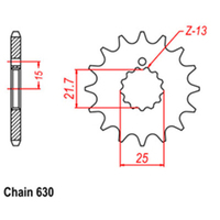 RK Front Sprocket 14T for Kawasaki ZX750 GPZ750 Turbo 1984-1985