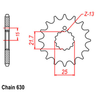 RK Front Sprocket 15T for Suzuki GSX1100/GSX1100E 1980-1983