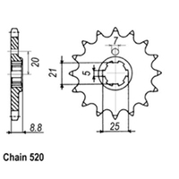 RK Front Sprocket 13T for Husqvarna CR360 1992-1994
