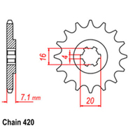RK Front Sprocket 14T 31-02B-14