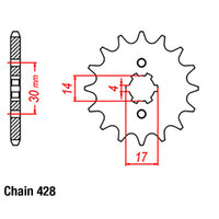 RK Front Sprocket 14T for Honda CT125/CT125A 2021
