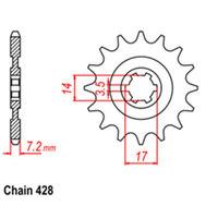 RK Front Sprocket 13T 31-045-13