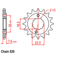 RK Front Sprocket 13T 31-070-13