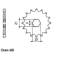 RK Front Sprocket 13T 31-074-13