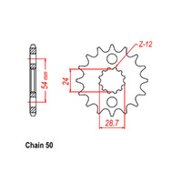 RK Front Sprocket 15T for Kawasaki GPZ900R 1984-1991