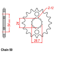 RK Front Sprocket 16T for Kawasaki GPZ750R ZX 1984-1986