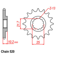 RK Front Sprocket 12T 31-127-12