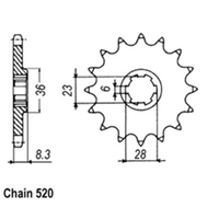 RK Front Sprocket 14T 31-142-14
