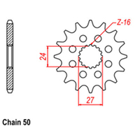 RK Front Sprocket 16T for Suzuki GSX1300R Hayabusa 2008-2020