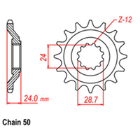 RK Front Sprocket 17T 31-162-17
