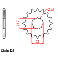 RK Front Sprocket 16T for Suzuki VStrom 1000XT DL1000XA 2018-2019