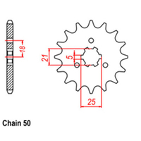 RK Front Sprocket 15T for Kawasaki KH500 Mach 1976-1977