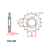 RK Front Sprocket 16T for Yamaha FZ6R LAMS/XJ6FL 2010-2016