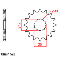 RK Front Sprocket 12T for Yamaha YZ250 1977