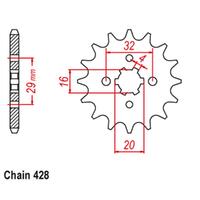 RK Front Sprocket 14T 31-25G-14
