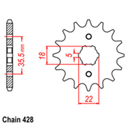 RK Front Sprocket 14T 31-2JX-14