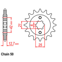 RK Front Sprocket 16T for Honda CB550 1977-1981
