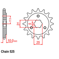 RK Front Sprocket 13T for Suzuki DR650SE 1996-2021