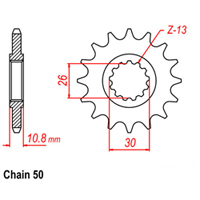 RK Front Sprocket 15T for Yamaha XJR1300 SP 1999-2001
