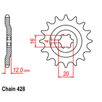 RK Front Sprocket 14T 31-382-14