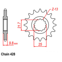 RK Front Sprocket 19T 31-3FH-19