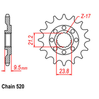 RK Front Sprocket 14T for Honda CRF450RX 2017-2024