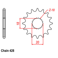 RK Front Sprocket 13T for Suzuki DF125 1983-1988