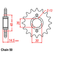RK Front Sprocket 18T for Honda VF1000R 1984-1985