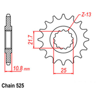RK Front Sprocket 16T for Yamaha YZFR6/YZF600 2006-2021