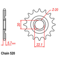 RK Front Sprocket 12T for Yamaha WR250R 2010