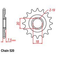 RK Front Sprocket 12T for Honda CR125R 1987-2003