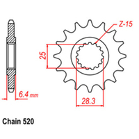 RK Front Sprocket 15T for Yamaha Raptor 700 YFM700R 2017-2020