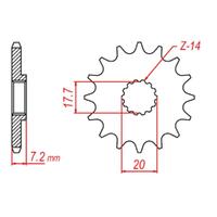 RK Front Sprocket 14T for Yamaha YZ65 2018-2024